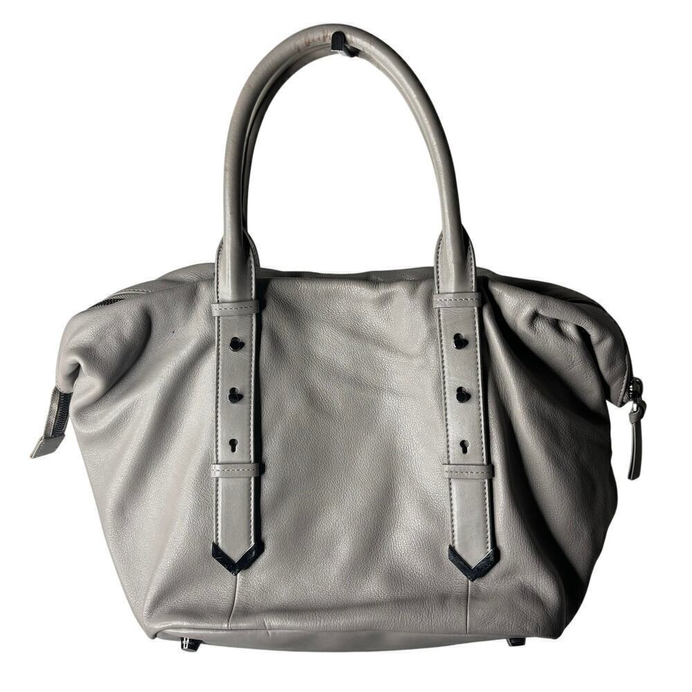 Mackage Leather Tote Handbag Grey